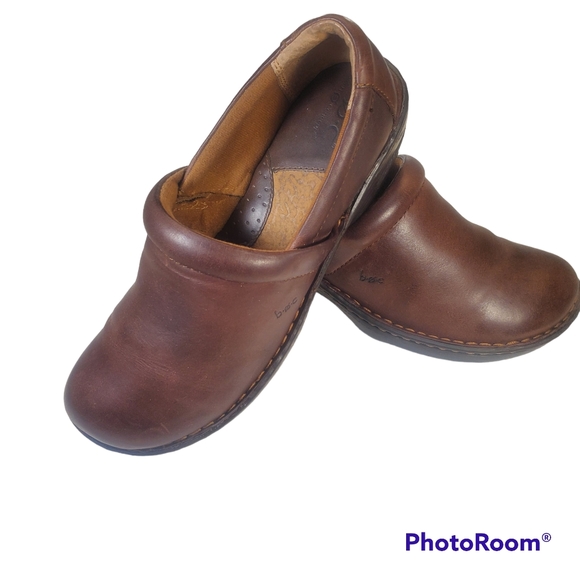 BOC Peggy Brown Leather Clogs Women's 9.5 - Picture 2 of 10